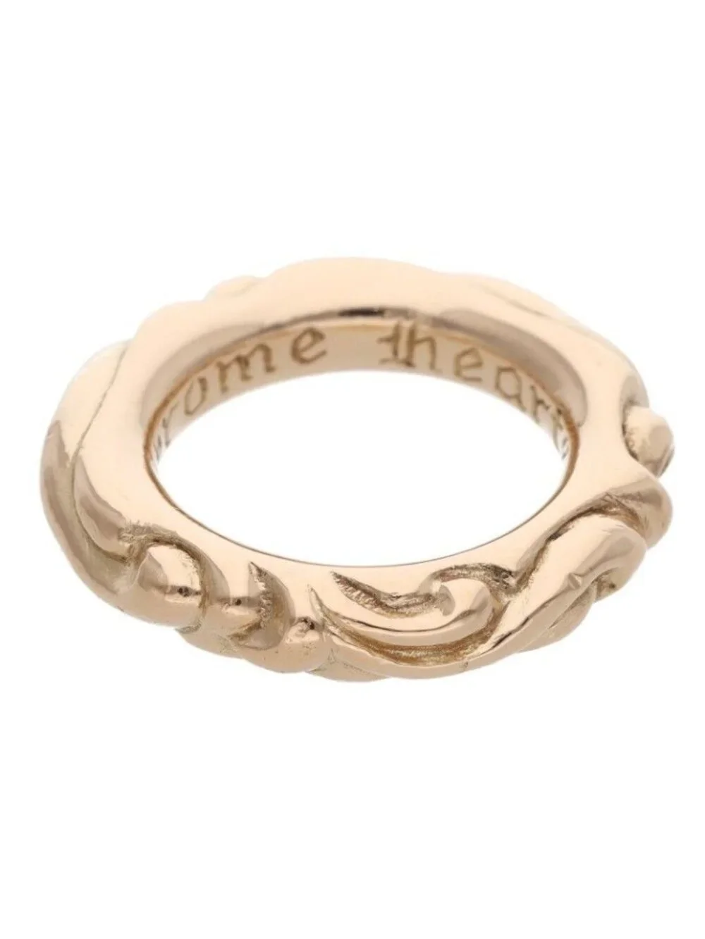Chrome Hearts 22k Scrl Band 22k Scroll Gold Ring